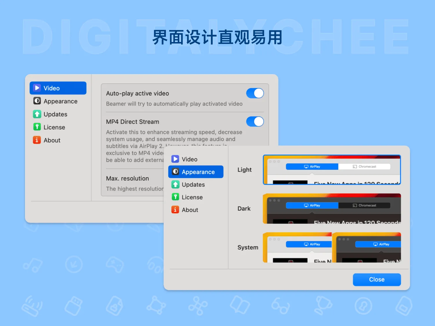 Beamer 4 – Mac 流媒体播放器 轻松投屏至 Airplay2 设备